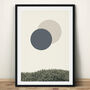 Nature Eclipse Print Set Minimal Abstract Wall Art, thumbnail 3 of 4