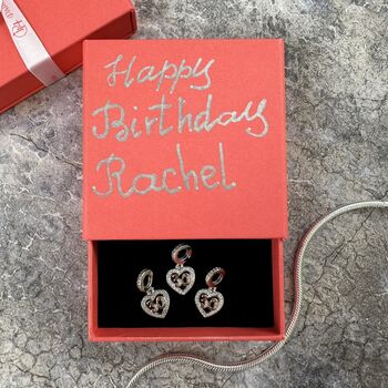 30th Birthday Charm Personalised Silver Bracelet Gift, 4 of 8