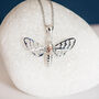 Personalised Deaths Head Hawk Moth Pendant Necklace, thumbnail 1 of 7