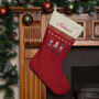 Personalised Christmas Stocking Nutcracker Design Burgundy, thumbnail 1 of 4