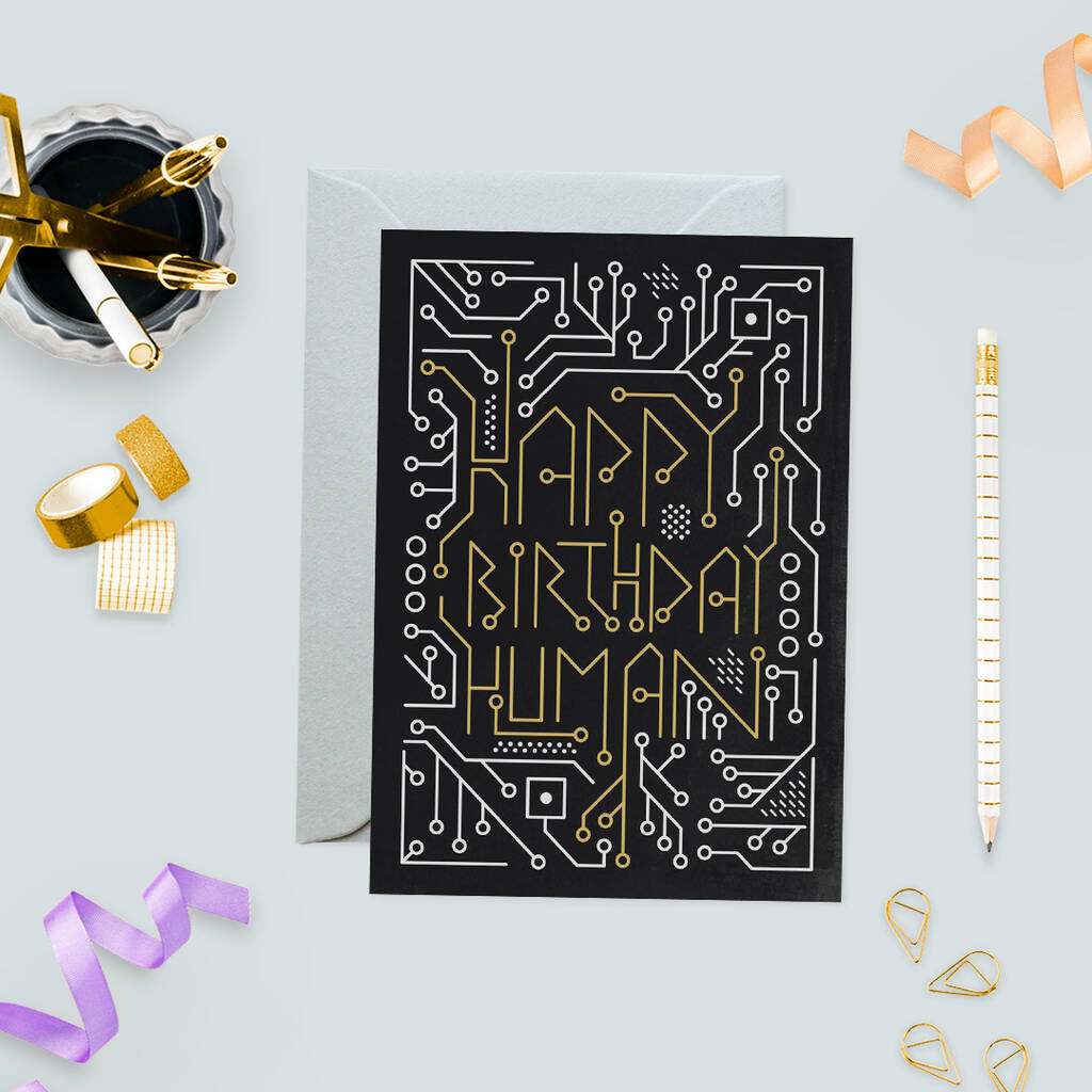 Happy Birthday Human Greeting Card