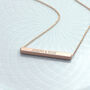 Personalised Rose Gold Plated Bar Necklace, thumbnail 7 of 12