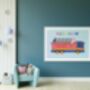 Personalised Kids Colourful Fire Engine Print, thumbnail 5 of 6