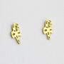 Sterling Silver Gold Colour Christmas Stud Earrings, thumbnail 6 of 7