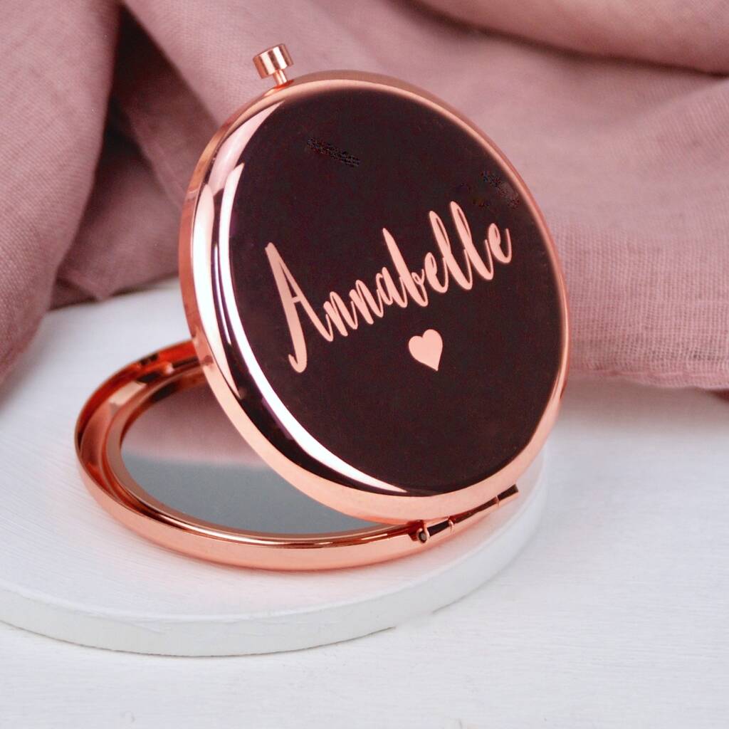 personalised name compact mirror by penelopetom | notonthehighstreet.com