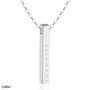 Sterling Silver 3D Vertical Bar Name Necklace, thumbnail 5 of 8