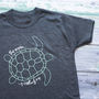 The Ocean Is Calling Turtle Summer Slogan T Shirt, thumbnail 3 of 6
