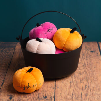 Personalised Velvet Pumpkin, 2 of 6