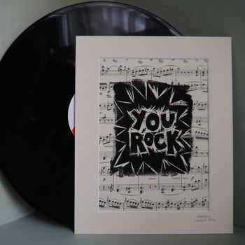 You Rock Handmade Print, 3 of 4