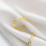 Thick 18 K Gold Chain Hoop Earrings, thumbnail 3 of 5