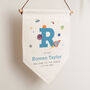 Rocket And Planets Children's Initial Hanging Flag, thumbnail 2 of 2