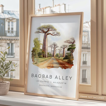 Madagascar Travel Print Of Baobab Alley, 3 of 7