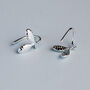 Sterling Silver Leaf Hook Earrings, thumbnail 4 of 6