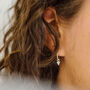 Dot Pyramid Charm Hoops, thumbnail 1 of 4