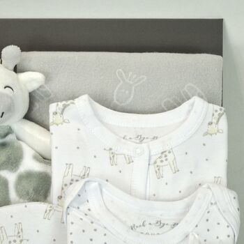 Little One Giraffe New Baby Gift Set Hamper, 3 of 6