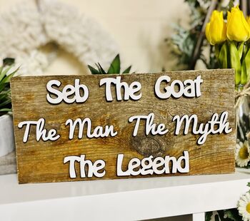 Gift For Him Man Myth Legend Christmas Gift Reclaimed, 3 of 8