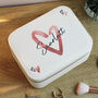Personalised Heart Travel Jewellery Box For Her, thumbnail 6 of 6