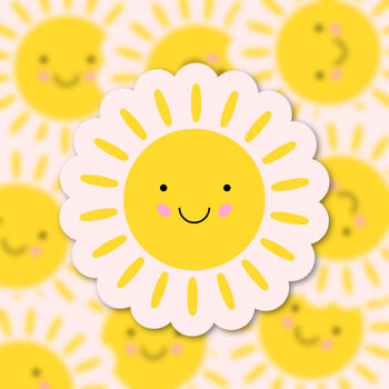 Cute Smiley Sunshine Sticker, 2 of 3