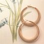 Gold Plated Tapered Spring Hoop Earrings, thumbnail 5 of 8