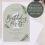 Personalised A6 Green Age Birthday Party Invitation, thumbnail 1 of 3