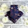 Burnt Orange Floral Wedding Tie Set, thumbnail 6 of 6