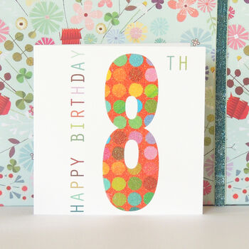 Sparkly 8th Birthday Card, 5 of 5