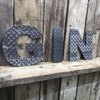 Metal Letter Signs For Home And Garden Bars, 9 of 9