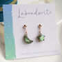 Labradorite Stud Earrings, thumbnail 2 of 9