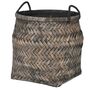 Distressed Bamboo Basket With Handles, thumbnail 1 of 2