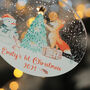 Baby's 1st Christmas Winter Animals 3D Glitter Decoration, thumbnail 3 of 4