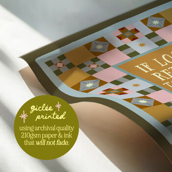 If Lost, Return To Duvet Bedroom Print, 3 of 11