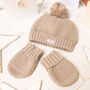 New Baby Bobble Hat And Mittens Letterbox Set, thumbnail 1 of 12