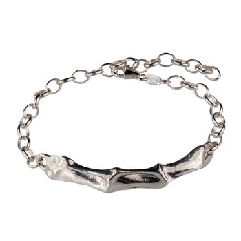 Mihi Sterling Silver Molten Bracelet, 2 of 10
