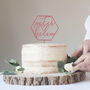 Personalised Simple Geometric Wedding Cake Topper, thumbnail 2 of 5