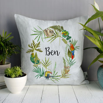 Personalised Floral And Exotic Tropical Design Cushions, 2 of 2