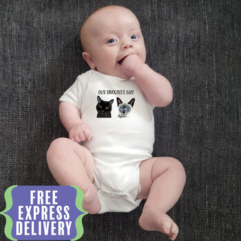Personalised Cat Babygrow, 2 of 12
