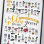 Personalised 50th Golden Wedding Anniversary Print, thumbnail 8 of 12