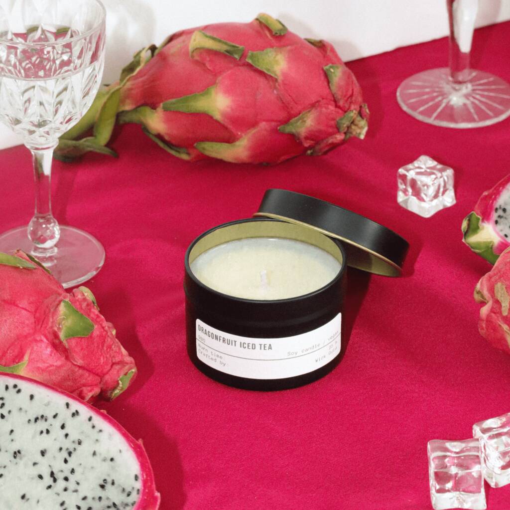 Dragonfruit Iced Tea Scented Soy Candle By Wick Guru