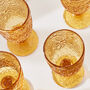 Paisley Yellow Gold Embossed Wine Glass, thumbnail 4 of 5