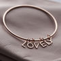 Personalised Letter Charm Bangle, thumbnail 3 of 6