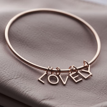 Personalised Letter Charm Bangle, 3 of 6