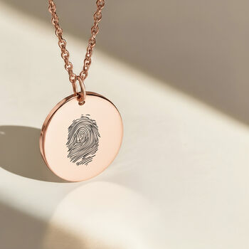 Fingerprint Disc Necklace, 8 of 9