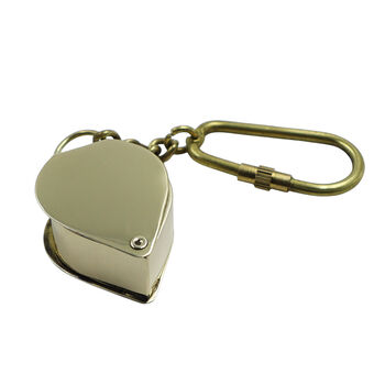 Custom Jewellers Loupe Brass Magnifying Glass With Keychain, 6 of 11