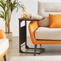 Set Of Two C Shaped End Side Table With Fabric Bag, thumbnail 2 of 10