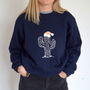 Personalised Cactus In Rose Gold Christmas Hat Jumper, thumbnail 1 of 2