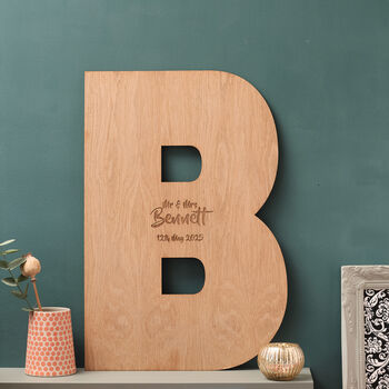 Personalised Wooden Letter Guest Book, 2 of 7