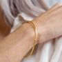 Laila Labradorite Hammered Stone Bangle, thumbnail 1 of 2