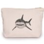 Vega The Shark Cotton Lined Mini Pouch Zip Bag, thumbnail 1 of 2