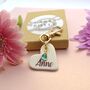 Personalised March Birthstone Key Ring, thumbnail 4 of 5