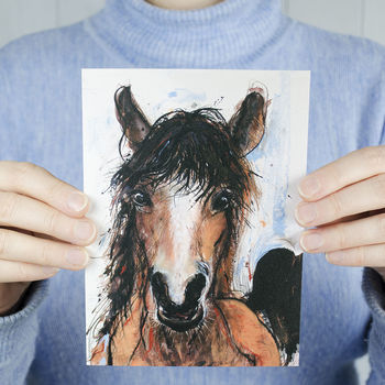 Wild Horse Art Greeting Card, 2 of 2